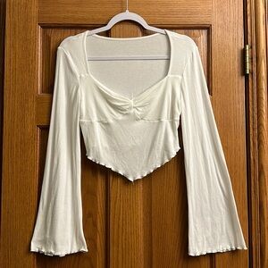 Bell Sleeve Crop Top